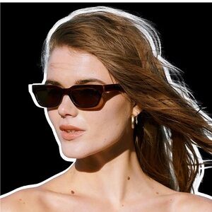 A. Kjaerbede Unisex Brown Rectangular Sunglasses